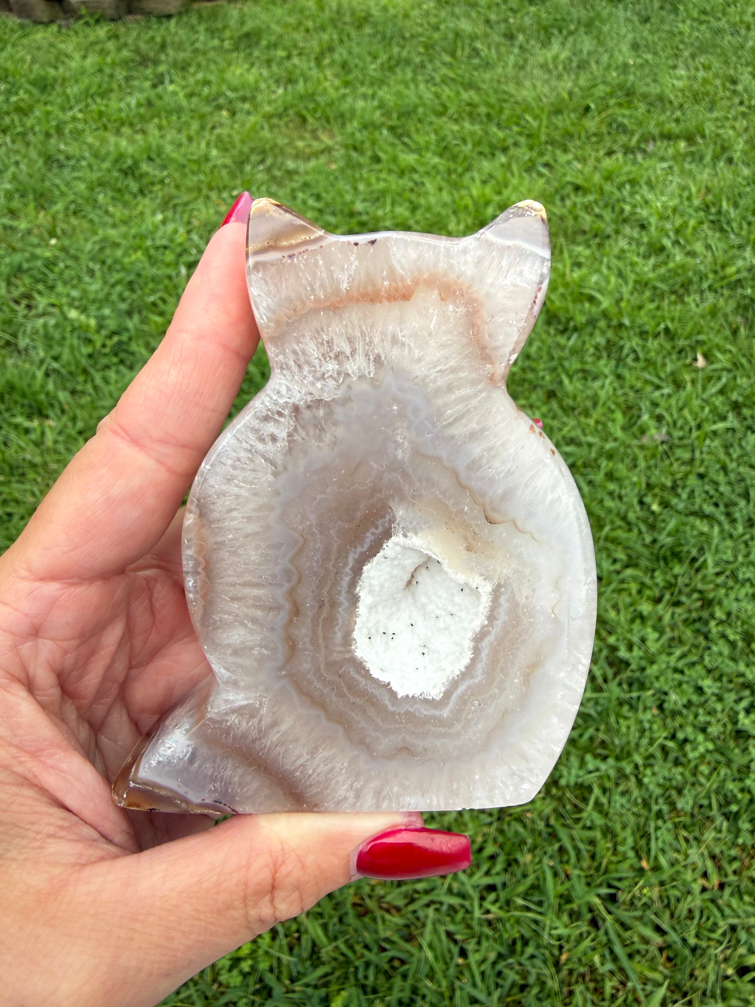 Agate Druzy Cat