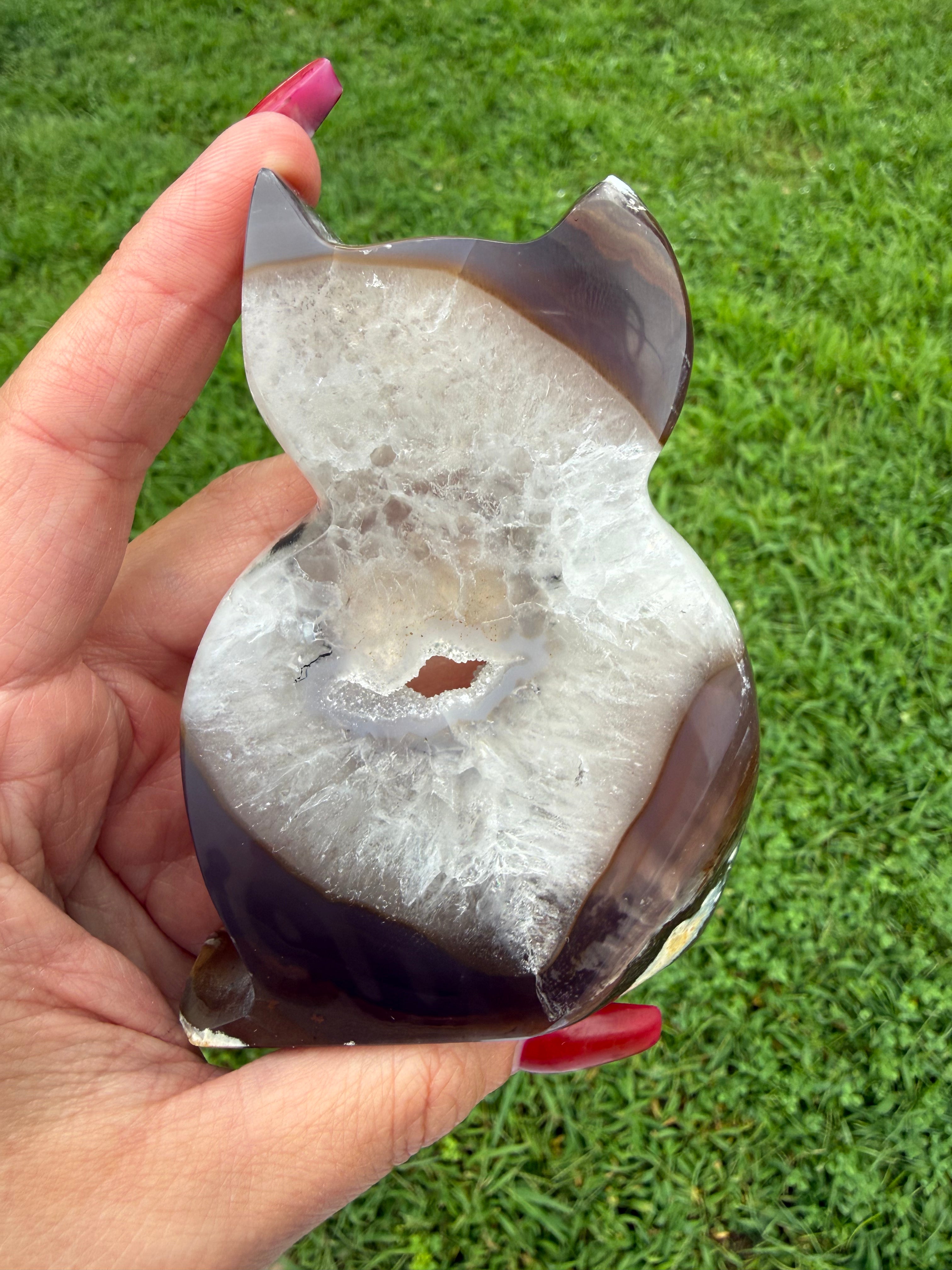 Agate Druzy Cat