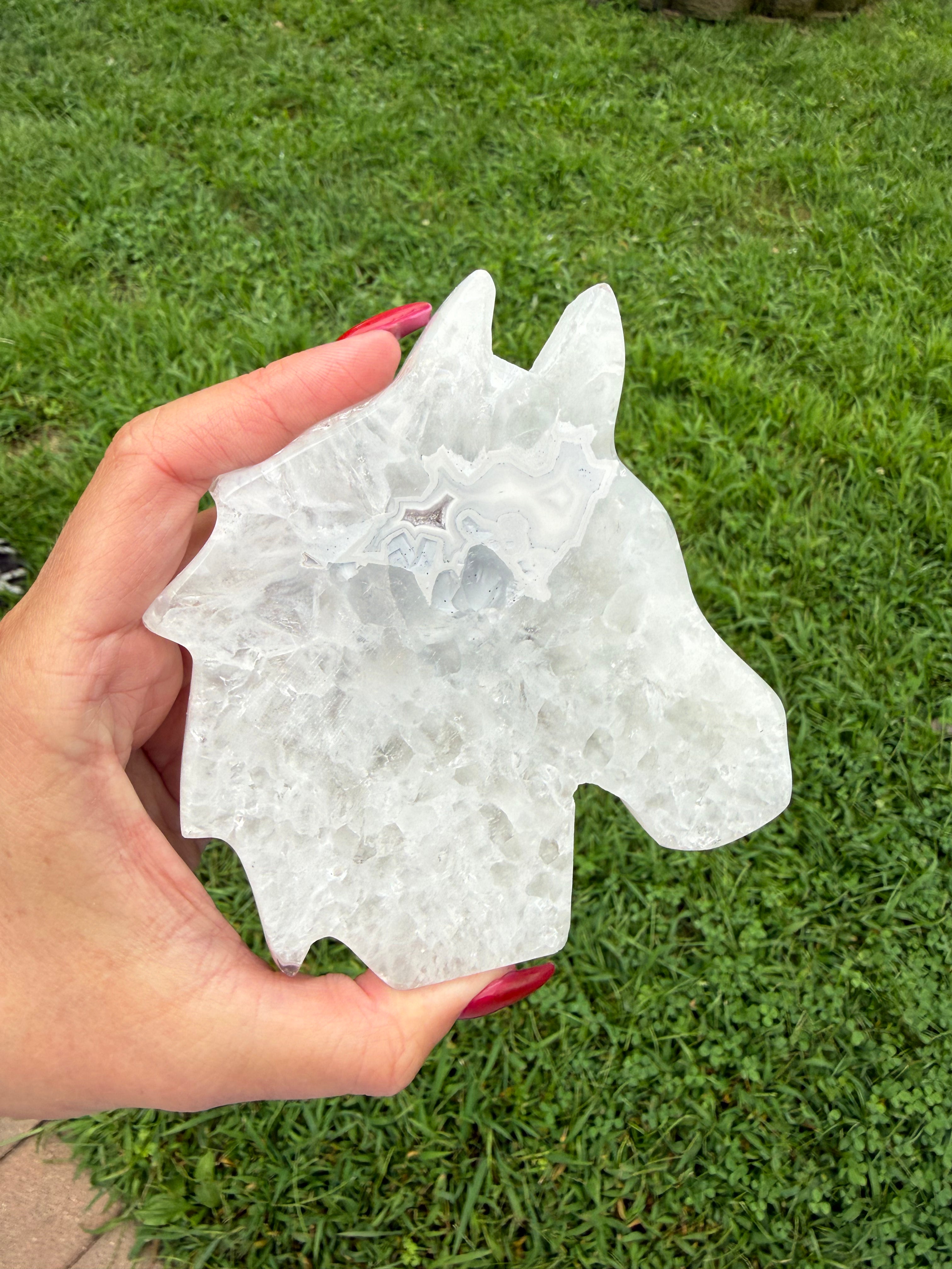 Agate Druzy Horse