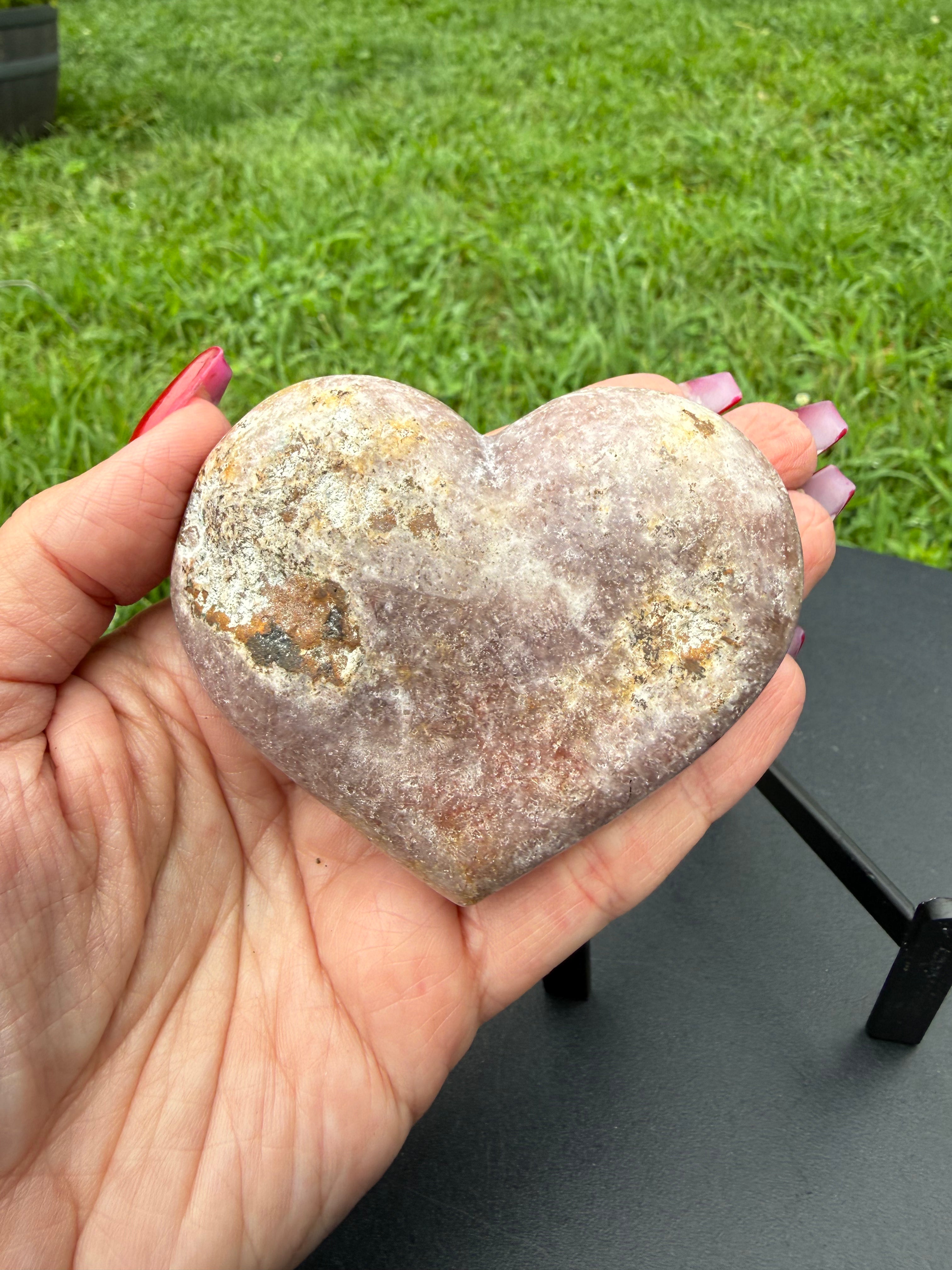 Druzy Pink Amethyst Heart