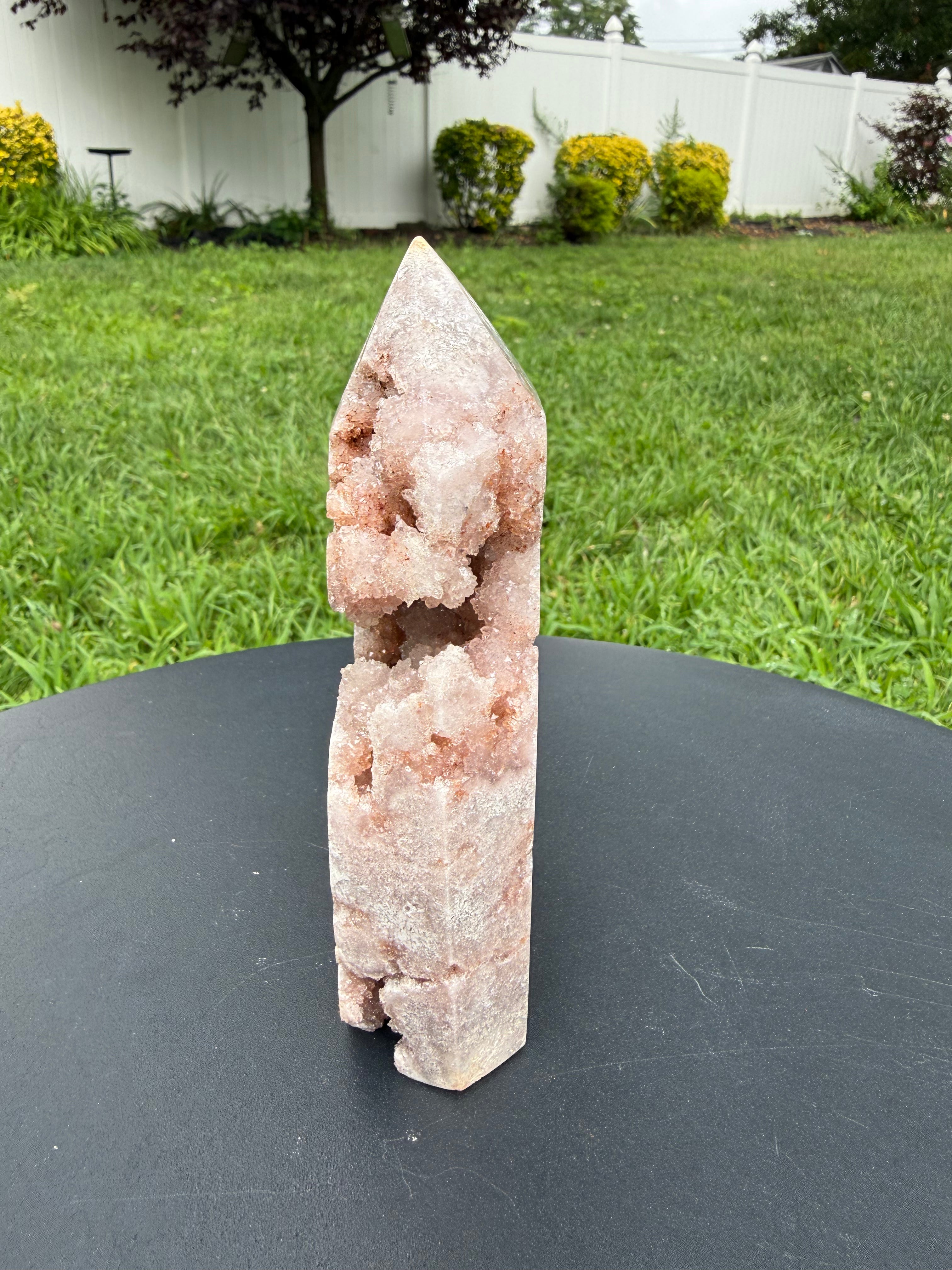 Pink Amethyst Druzy Tower