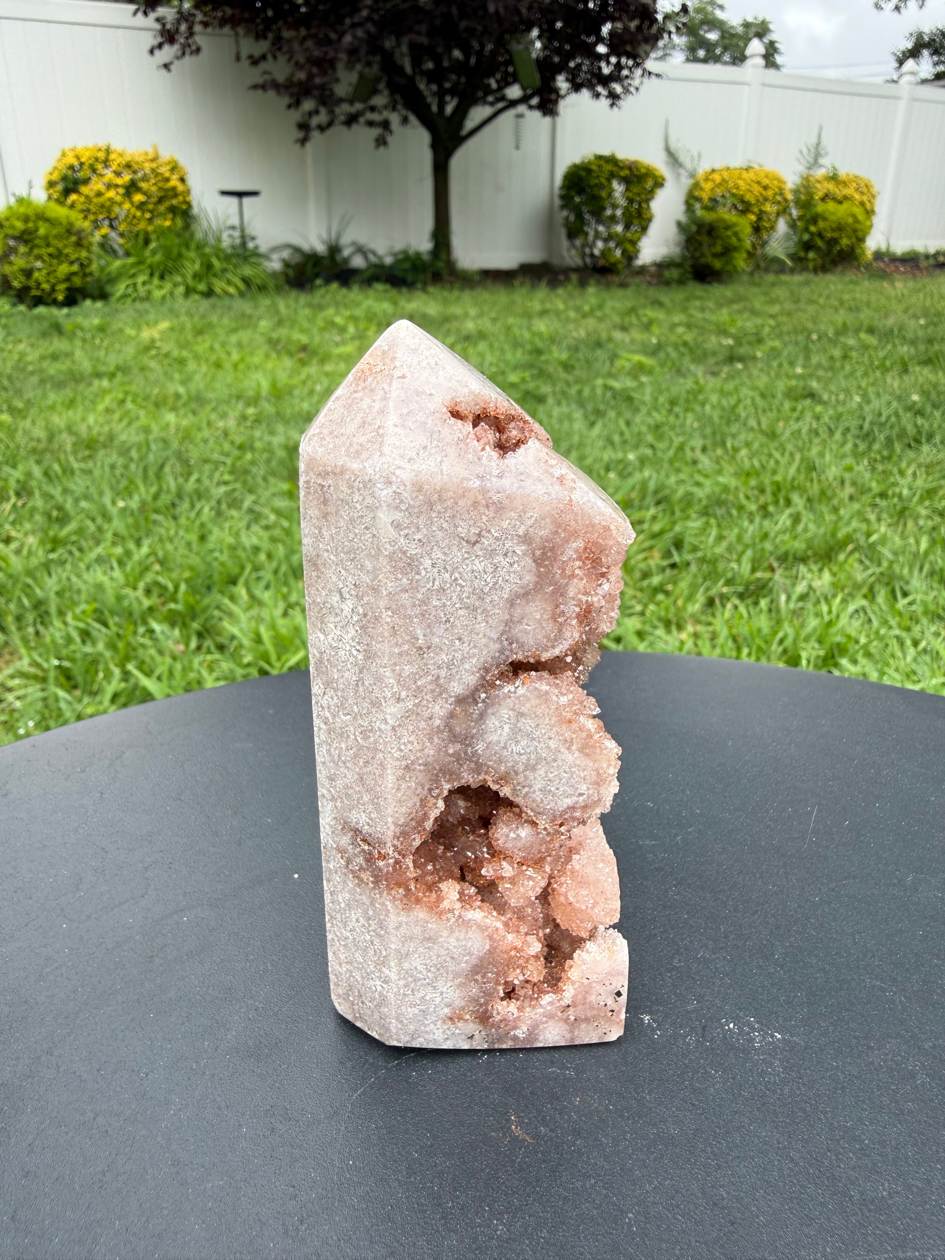 Pink Amethyst Druzy Tower