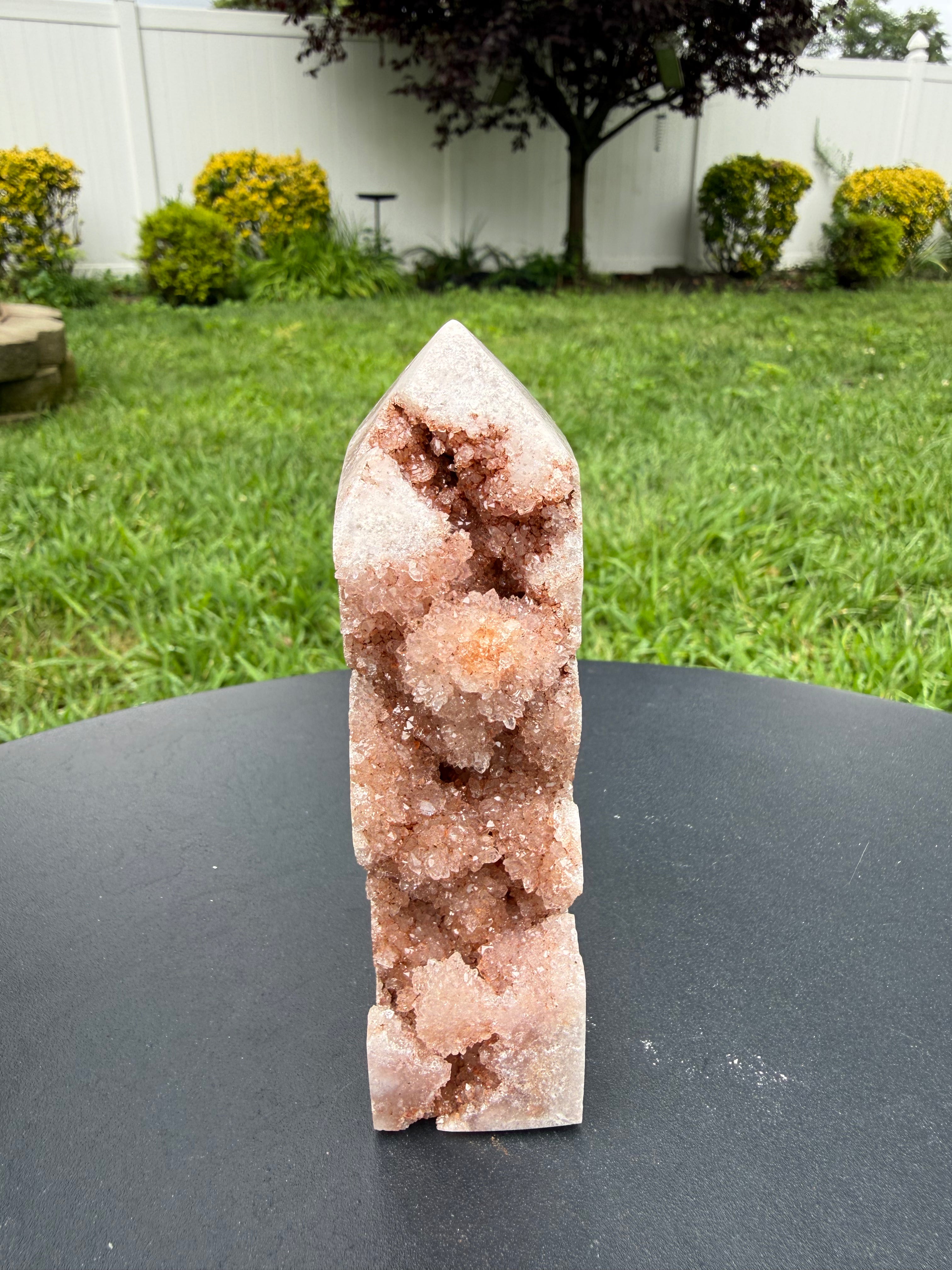 Pink Amethyst Druzy Tower