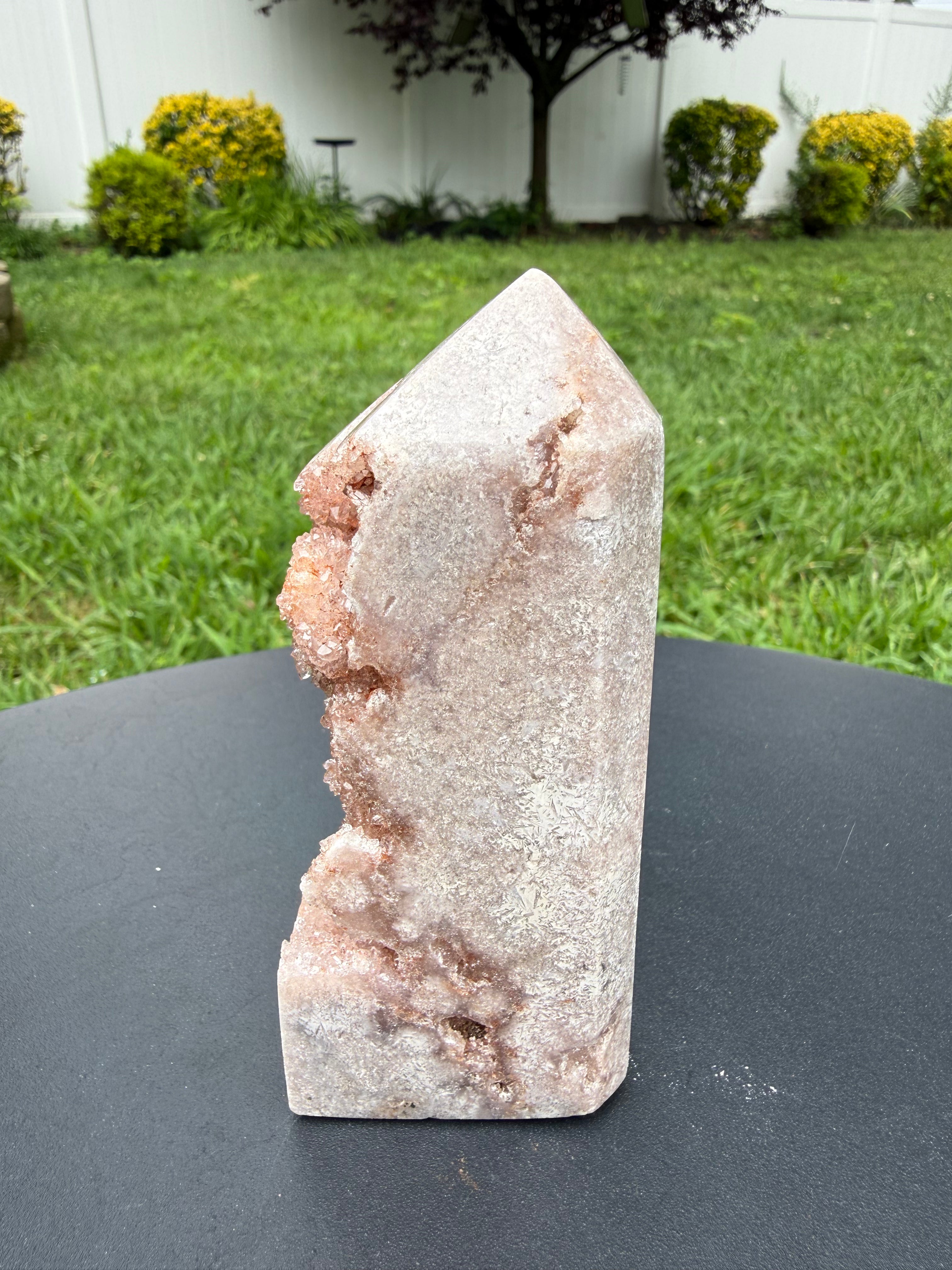 Pink Amethyst Druzy Tower