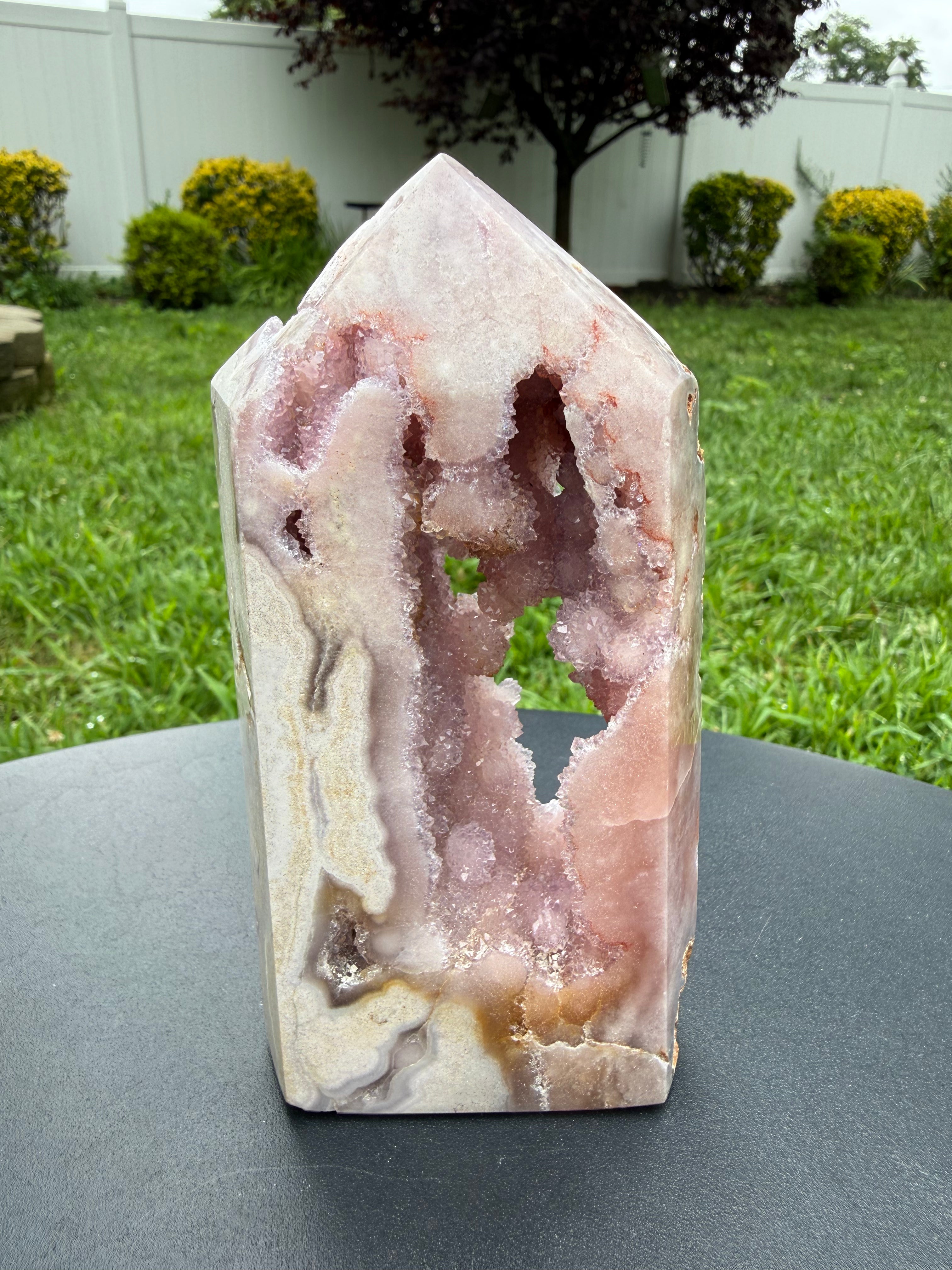 Pink Amethyst Druzy Tower