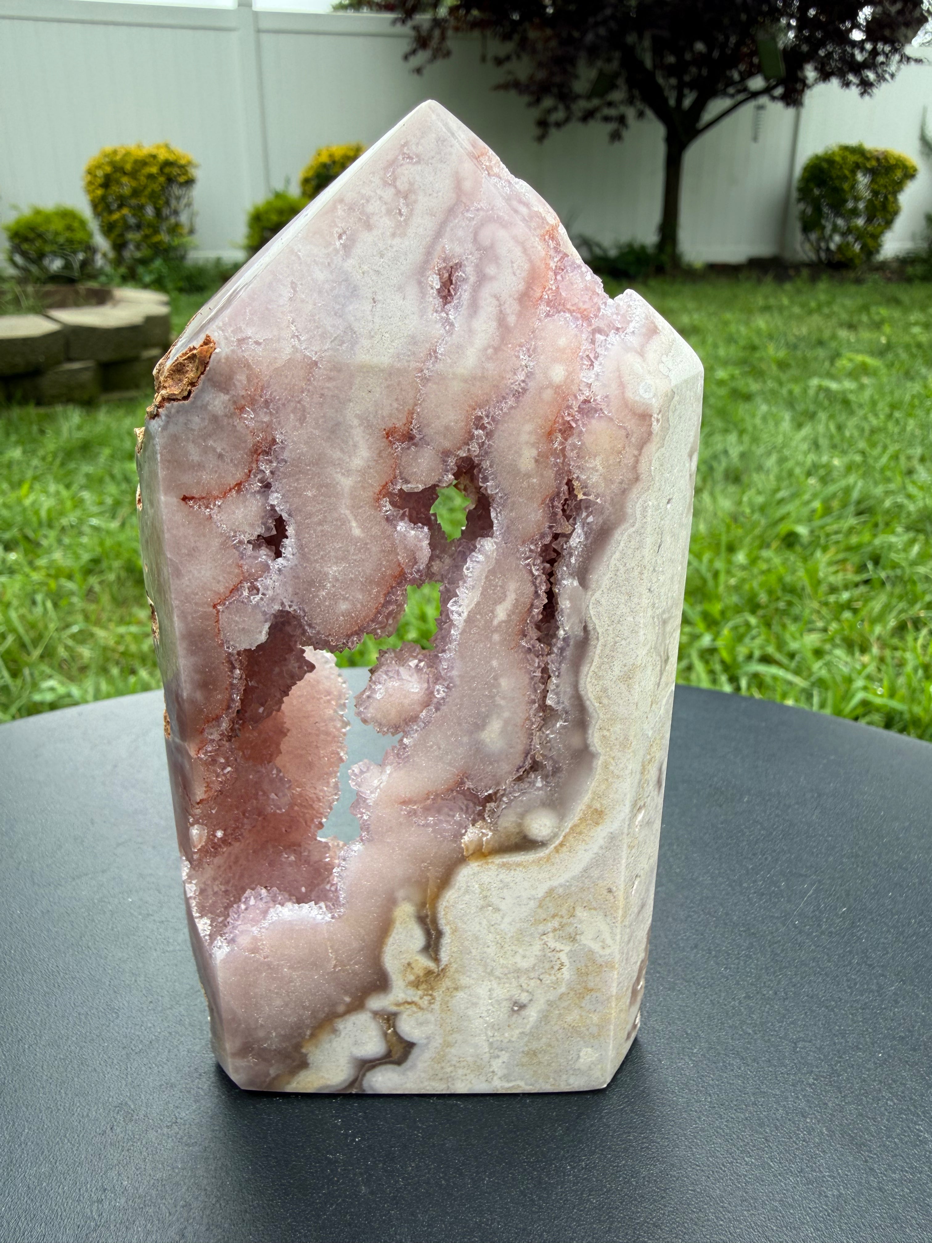 Pink Amethyst Druzy Tower