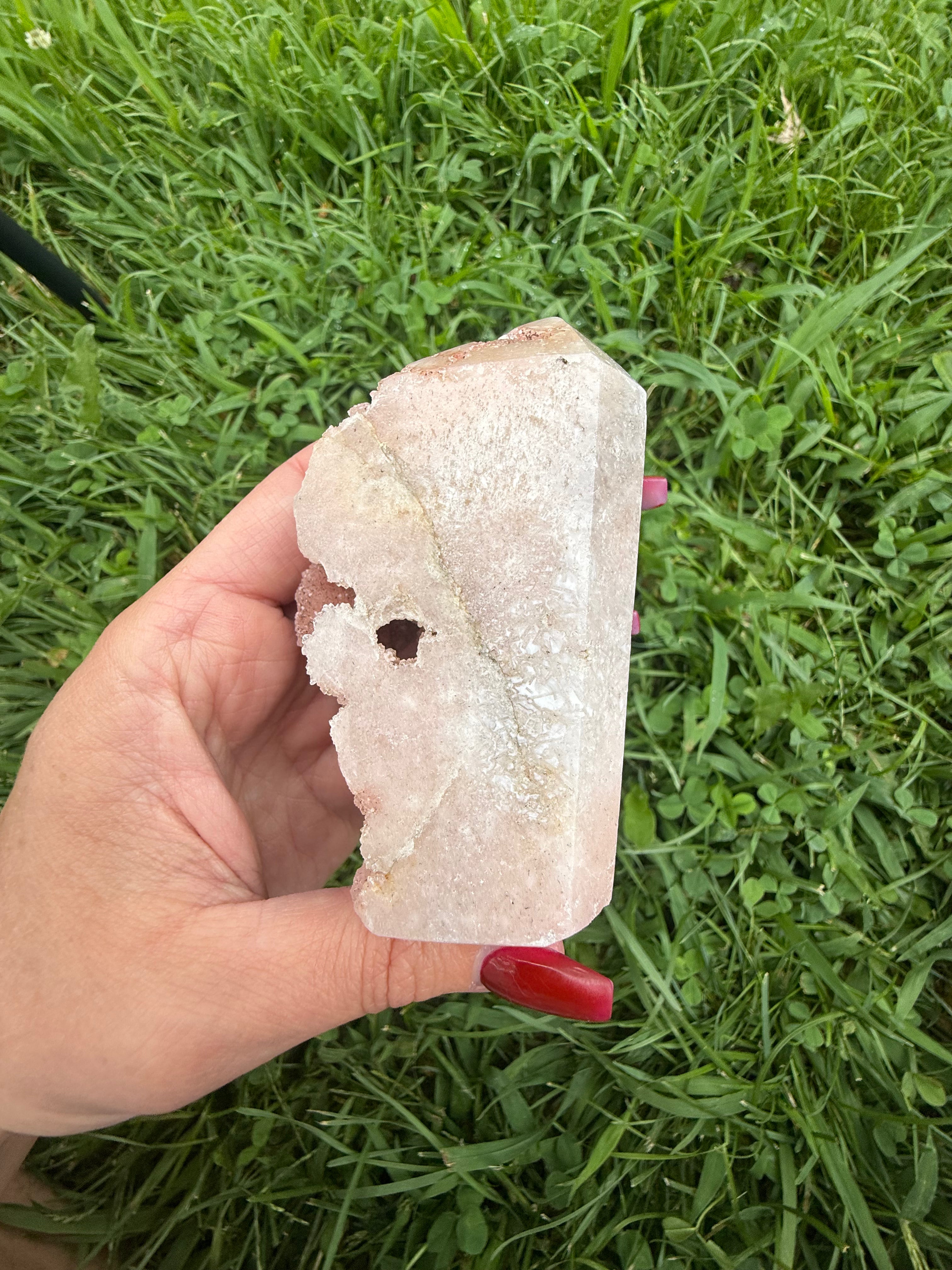 Pink Amethyst Druzy Tower