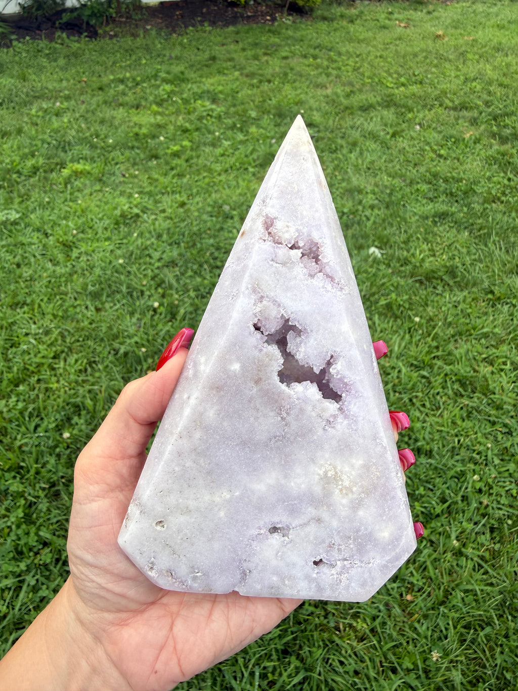 Druzy Pink Amethyst Tower