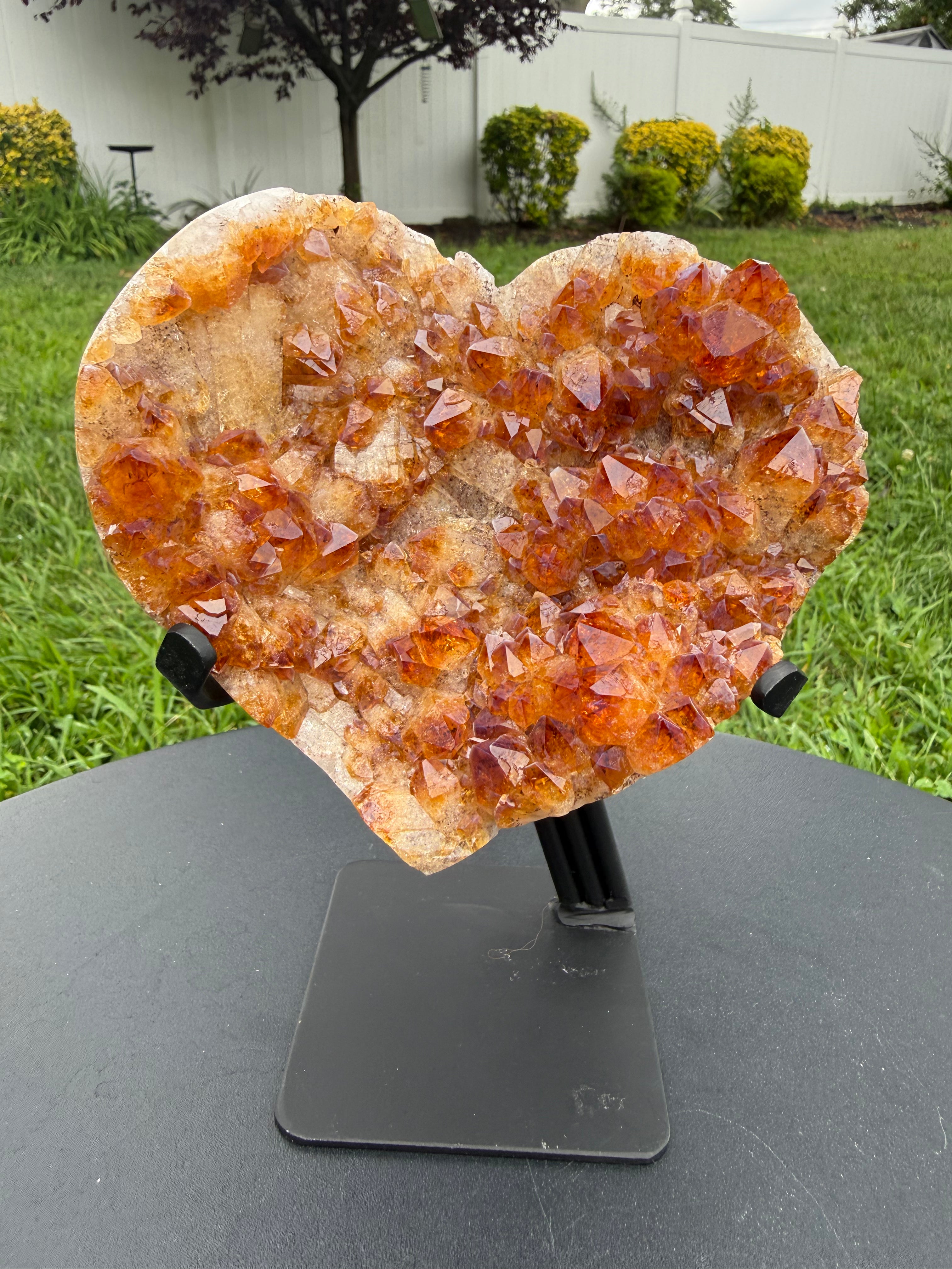 Citrine Crystal Heart