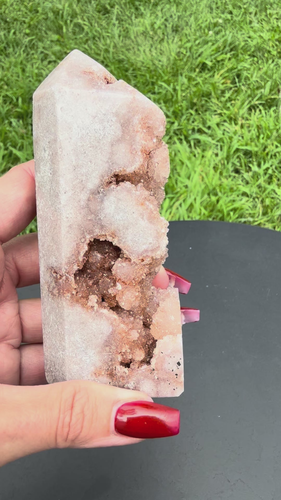 Pink Amethyst Druzy Tower
