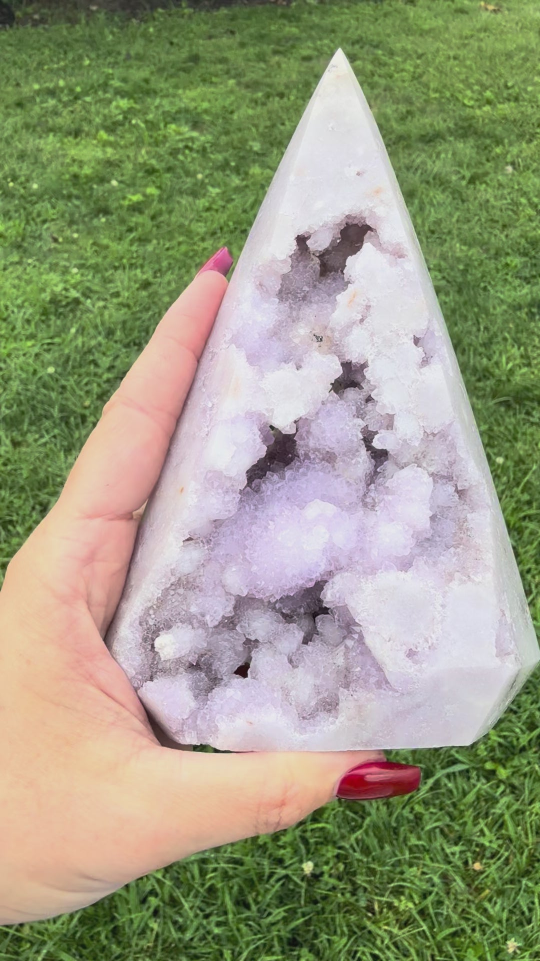 Druzy Pink Amethyst Tower