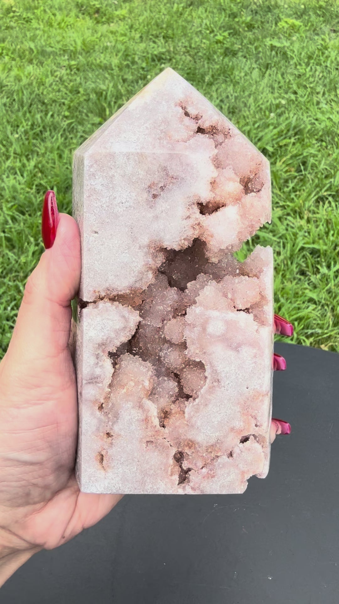 Pink Amethyst Druzy Tower